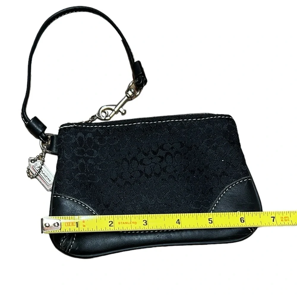 Coach Black Signature Wristlet